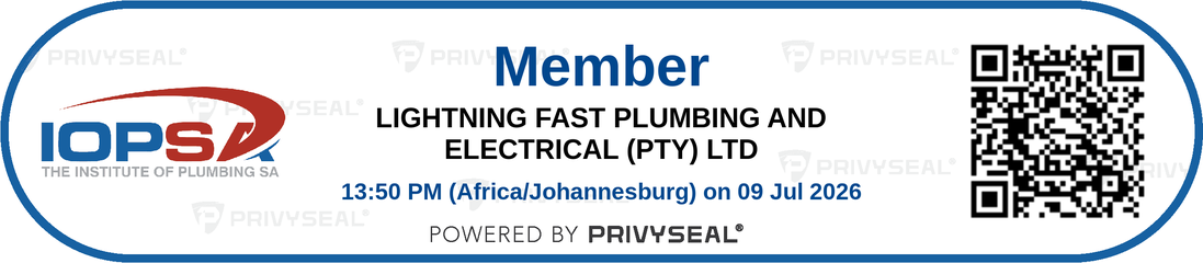 IOPSA Member — Lightning Fast Plumbing and Electrical